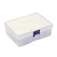 Plastic Bead Containers, for Small Parts, Hardware and Craft, Rectangle, White, 17.8x11.9x5.8cm(CON-C009-03)