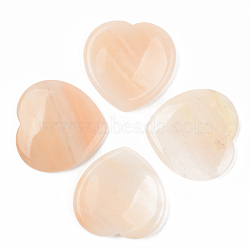 Natural Pink Aventurine Thumb Worry Stone, Pocket Palm Stones, for Healing Reiki Stress Relief, Heart Shape, 39~40x39~40x5~6mm(G-N0325-01K)