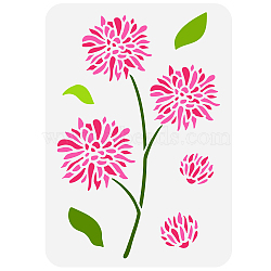 Plastic Drawing Painting Stencils Templates, for Painting on Scrapbook Fabric Tiles Floor Furniture Wood, Rectangle, Flower Pattern, 29.7x21cm(DIY-WH0396-0028)