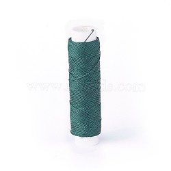 Round Waxed Polyester Twisted Cord, Micro Macrame Cord, for Leather Projects, Bookbinding, Dark Slate Gray, 0.65mm, about 21.87 yards(20m)/roll(X-YC-L003-D-09)