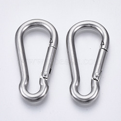 Tarnish Resistant 304 Stainless Steel Rock Climbing Carabiners, Key Clasps, Quick Links, Stainless Steel Color, 41x20x4mm(STAS-N087-24A-01)