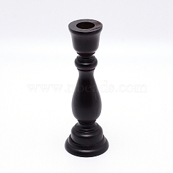 Pine Wood Candlestick Holder, Coconut Brown, 5.8x17cm, Inner Diameter: 2.2cm(AJEW-WH0188-46C)