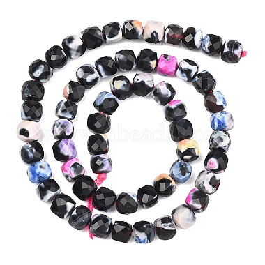 naturelles feu cr&eacute;pitent agate perles brins(G-H078-C49-6mm-06)-3