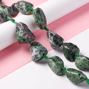 Natural Ruby in Zoisite Beads Strands(G-B024-15)-4