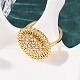 Brass Micro Pave Cubic Zirconia Cuff Open Rings(RJEW-F204-05G)-5