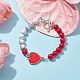 Alloy Enamel Heart Link Bracelet(BJEW-JB09999-02)-2