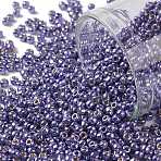 TOHO Round Seed Beads, Japanese Seed Beads, (PF567) PermaFinish Purple Metallic, 11/0, 2.2mm, Hole: 0.8mm, about 5555pcs/50g(SEED-XTR11-PF0567)