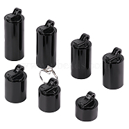 Acrylic Ring Displays, Column, Black, 2x2.2~5.3cm, 7pcs/set(RDIS-WH0001-18)
