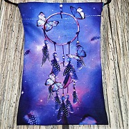 Printed Velvet Tarot Card Storage Drawstring Pouches, Rectangle, for Witchcraft Articles Storage, Butterfly, 18x13.5cm(PW-WG31980-17)