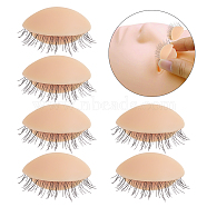 Silicone Replacement Eyelids For Mannequin Head Eyelids, with Lashes for Lash Practice Eyelash Extensions , Navajo White, 1.4x2.5x1.3cm, 3 pairs/box(MRMJ-WH0070-98B)