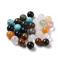 Natural & Synthetic Mixed Gemstone Beads, Round Beads, 6~6.5mm, Hole: 1.2mm(G-P520-14)