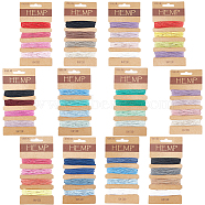 12Pcs 12 Colors Cotton Thread Sets, Chinese Knotting Cord, for Woven Bracelet Necklace Making, Mixed Color, 1mm, 4.6m/color, 4 colors/pc(OCOR-GF0003-06)