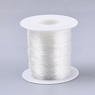 Round Elastic Crystal Thread, Stretchy Bracelet String, Clear, 0.7mm, about 131.23 yards(120m)/roll(X-EW-R007-C-01)