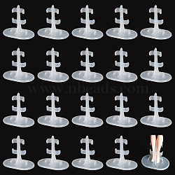 Transparent Plastic Doll Standing Bracket, Doll Display Stand, White, 5.25x7.9x7.4cm(AJEW-WH0312-71)