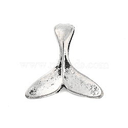 Tibetan Style Alloy Charms, Whale Tail Shape, Cadmium Free & Nickel Free & Lead Free, Antique Silver, 16x16x1.5mm, Hole: 3x8mm, about 1250pcs/1000g(TIBEP-A35981-AS-NR)