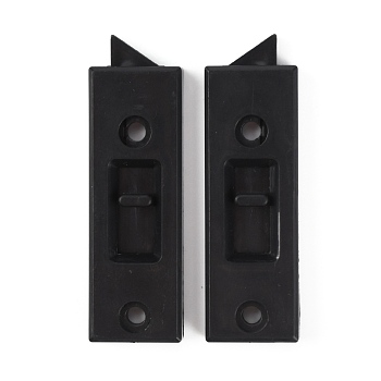 Plastic Window Latch Locks, Window Parts, Spring Loaded, 2 Hole Center Spacing Sliding Lock Replacement, Black, 85x26x8.5mm, Hole: 5mm