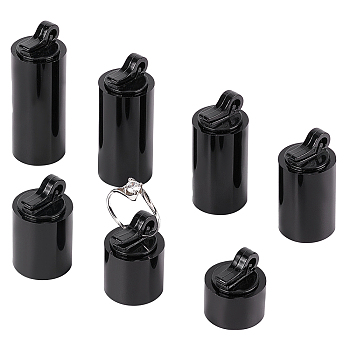 Acrylic Ring Displays, Column, Black, 2x2.2~5.3cm, 7pcs/set