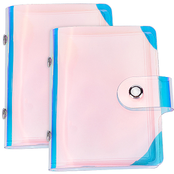 3 Inch Laser PVC Photo Album, Photocard Storage Memory Book with 36 Pockets, Rectangle, Colorful, 103x87x13.5mm, Inner Diameter: 90x55mm, 18 sheets