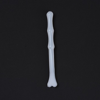 Silicone Glue Mixing Scrapers, Bone-shaped, White, 93.5x12x8mm