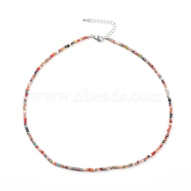 Faceted Glass Beaded Necklaces(NJEW-JN02553)-2
