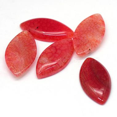 37mm Red Horse Eye Crackle Agate Cabochons