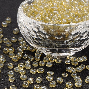 Goldenrod Round Glass Beads