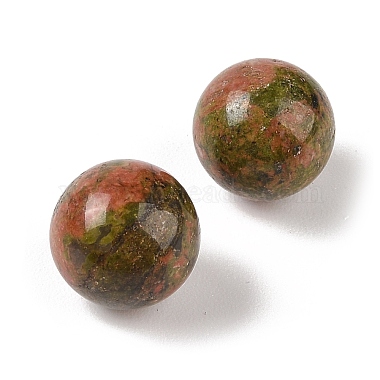 Natural Unakite No Hole Sphere Beads(G-K353-04B-05)-2