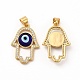 Rack Plating Brass Micro Pave Clear Cubic Zirconia Pendants(LAMP-A153-06G-10)-1