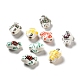 Handmade Printed Porcelain Beads(PORC-F005-03)-1