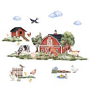 PVC Wall Stickers, Wall Decoration, Farm Theme, House Pattern, 1180x390mm(DIY-WH0228-565)