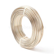 Round Anodized Aluminum Wire, Bendable Metal Craft Wire, for DIY Jewelry Craft Making, Champagne Gold, 4 Gauge, 5.0mm, 10m/500g(32.8 Feet/500g)(AW-S001-5.0mm-26)