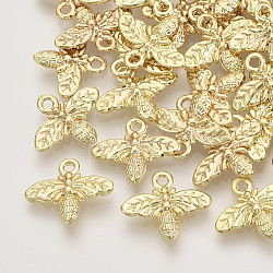 Alloy Pendants, Bee, Light Gold, 13x15.5x2.5mm, Hole: 1.5mm(PALLOY-S121-168)