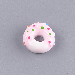 Resin Decoden Cabochons, Donut, Imitation Food, Pink, 13x5mm(CRES-T010-14)