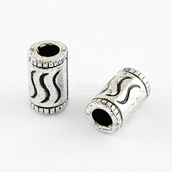 Vintage Acrylic Bead, Column, Antique Silver, 10x6mm, Hole: 3mm, about 2600pcs/500g(PACR-R221-02AS)