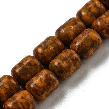 Dyed Synthetic Turquoise Beads Strands, Column, Sienna, 10.5x8mm, Hole: 1mm, about 33~43pcs/strand, 13.70 inch(34.8cm)