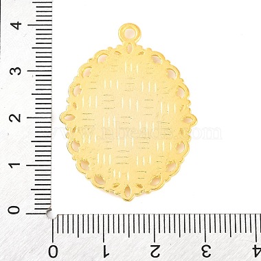 Tibetan Style Oval Alloy Pendant Cabochon Settings(TIBEP-Q054-44G-RS)-3