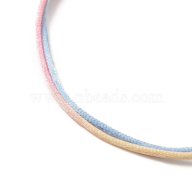 Dyed Gradient Color Adjustable Nylon Thread Cord Braided Bracelet Making(AJEW-JB01161)-3