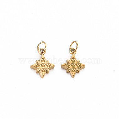 Real 14K Gold Plated Star 304 Stainless Steel Charms