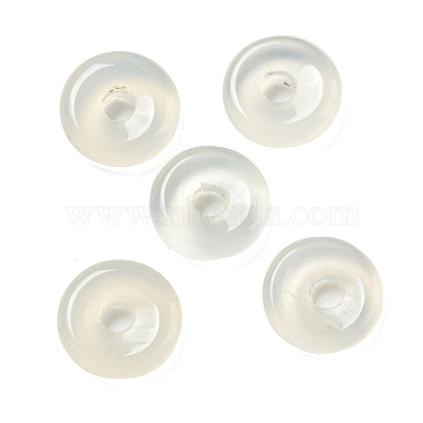 天然ホワイトアゲートドーナツ/円周率ディスクチャーム(G-G142-01V)-1