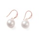 Shell Pearl Dangle Earrings(EJEW-F233-01RG)-1