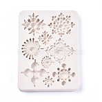 Food Grade DIY Silicone Molds, Fondant Molds, Baking Molds, Chocolate, Candy, Biscuits, UV Resin & Epoxy Resin Jewelry Making, Mixed Shapes, Gray, 142x104x16mm(DIY-WH0167-07)