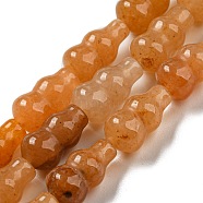 Natural Red Aventurine Beads Strands, Gourd, 13.5~14.5x8~8.5mm, Hole: 1mm, about 26pcs/strand, 14.96''(38cm)(G-C039-A08)