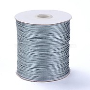 Waxed Polyester Cord, Bead Cord, Dark Gray, 1.5mm, about 169.51~174.98 Yards(155~160m)/Roll(YC-1.5mm-113)
