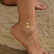 Stainless Steel Anklet, Butterfly Charm Anklets(ST9234-2)