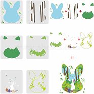 PET Hollow Out Drawing Painting Stencils Sets, for DIY Scrapbook, Photo Album, Easter Theme Pattern, 30x30cm, 6pcs/set(DIY-WH0172-359)