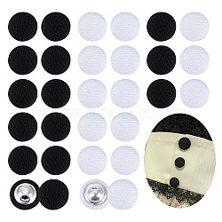 100Pcs 2 Colors 1-Hole Aluminum Buttons, with Polyester Covered, Clothes Coat Down Jacket Buckle, Platinum, Mixed Color, 10x6mm, Hole: 0.8mm, 50pcs/color(DIY-NB0010-26)