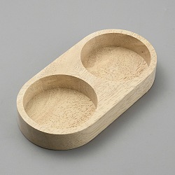 Wood Serving Trays, Oval, Wheat, 140x70.5x19.5mm(AJEW-WH20006-02)