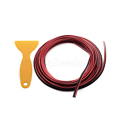 Car Interior Moulding Trim, Rubber Seal Protector, with Scraper Tool, Fit for Most Car, Red, 6x2.5mm, about 5m/roll(AJEW-WH0113-20B)
