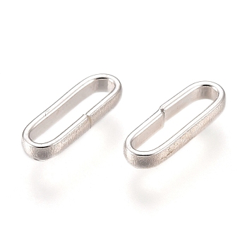 304 Stainless Steel Quick Link Connectors, Linking Rings, Oval, Silver, 10x3.5x2mm, Inner Diameter: 8.5x2mm