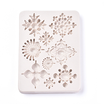 Food Grade DIY Silicone Molds, Fondant Molds, Baking Molds, Chocolate, Candy, Biscuits, UV Resin & Epoxy Resin Jewelry Making, Mixed Shapes, Gray, 142x104x16mm